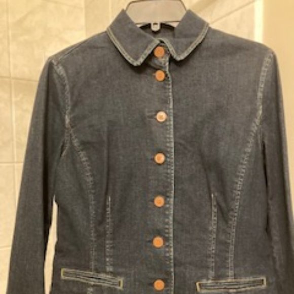 ⭐️ 2x Host Pick! ⭐️ NWOT - Ralph Lauren LRL Peplum Denim Jacket in Blue - Sz 8* - Picture 4 of 10
